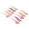 10Pcs Hard Bait Squid Jig Fishing Lure Octopus Wooden Shrimp