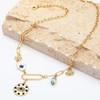 Gold Evil Eye Charm Y Necklace for Women – Paperclip
