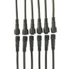 HUALAND 6 Pair Black 3 Pin Waterproof Connector，Waterproof Male Female