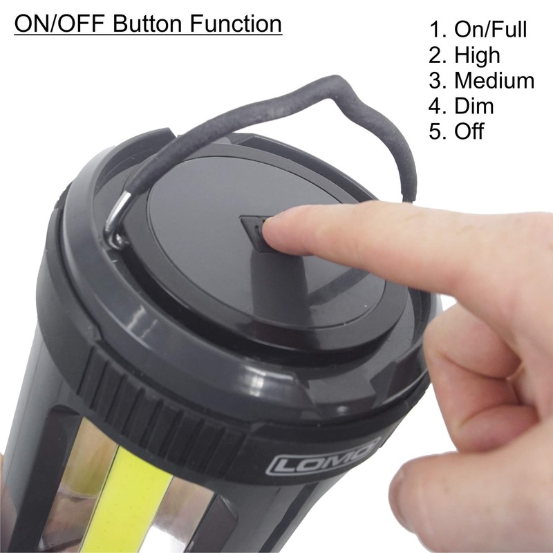 Lomo LED Camping Lantern, 4 light settings, Camping, Emergency Light-