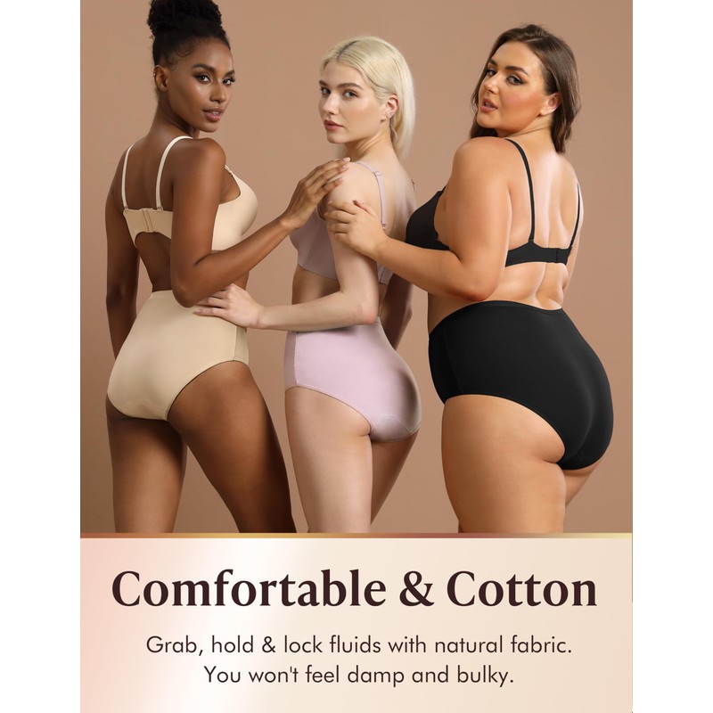 AIRCUTE Washable Absorbency Urinary Incontinence Underwear for Women High Waist