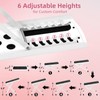 Pedicure Foot Rest, 6 Heights Adjustable Foot Stool, Upgraded Metal