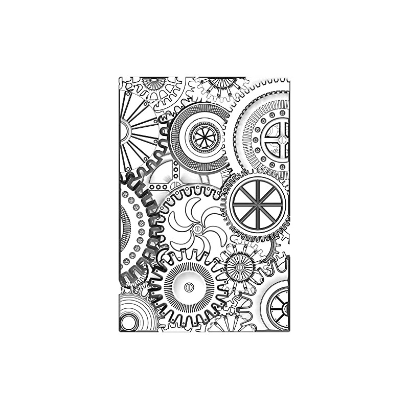 Sizzix 3—D Texture Fades Embossing Folder Mini Mechanics di Tim
