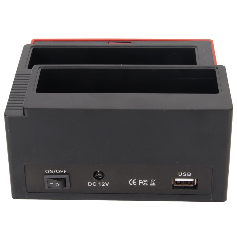 HDD Docking Station Dual Bay 480Mbps USB2.0 to SATA IDE