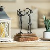 Danya B. Estatua decorativa pequeña de hierro para padres y