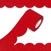 70Ft Shine Scalloped Bulletin Board Border- Red Bulletin Board Border,