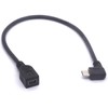 PIIHUSW Mini USB Female to Micro USB Left Cable Cord