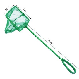 YFFSFDC 2 Pcs Fish Net for Breeding Medallion Fish Net Aquarium Net Aquarium Net Aquarium Supplies, Cleaning Tools, Fishing Fish, Remove Aquarium Residue, Total Length 11.8 inches (30 cm) (Green)