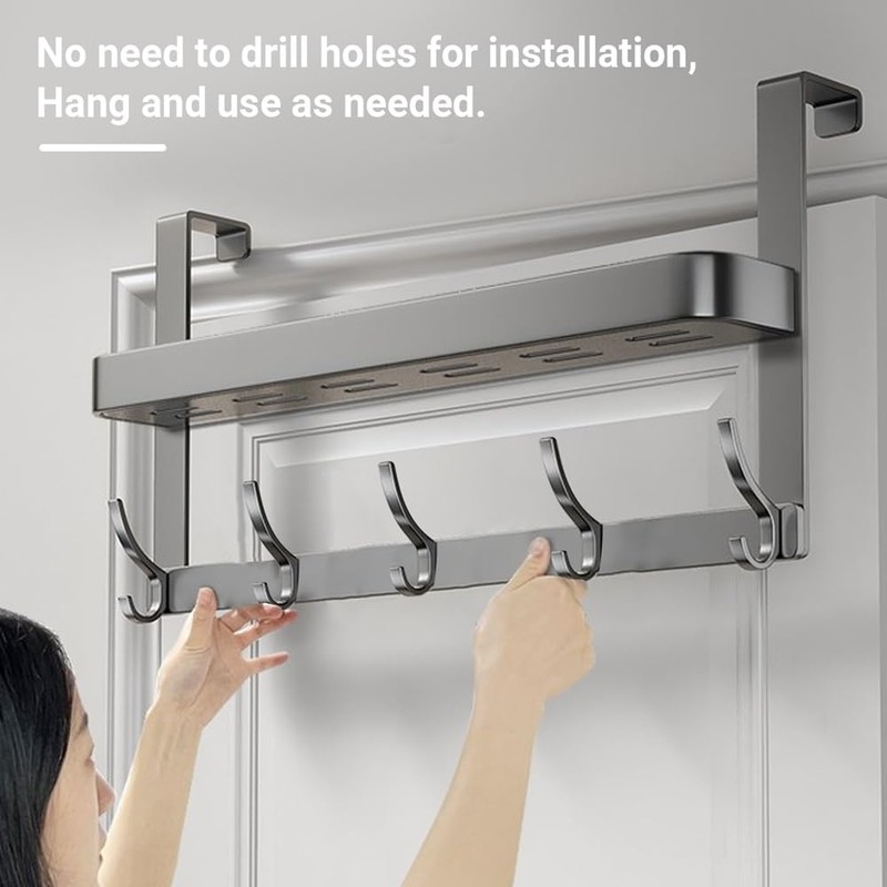 Chris.W Over The Door Hooks - Mesh Basket Over The