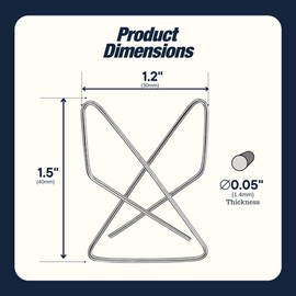 Versatile Butterfly Paper Clips | 1.4mm Thick | 1 x 1.5 Inch | 2-Pack (100 Total) | Rust-Resistant Metal Craft Clips | Office Document Holders | Sewing & DIY Organizer