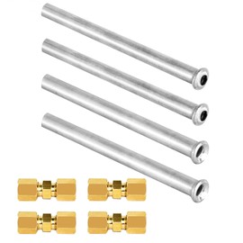 MuRealy 3/16 Inch Stainless Steel Brake Line Repair Kit - Brake Line with 2 Convex & Concave Fittings, 4 Brass Unions | Leak-Proof for Auto/Truck/SUV