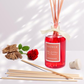 YISOWUH Reed Diffuser -Sandalwood Rose - 250ml Essential Oil Reed Diffuser Set with 8 Sticks, Long Lasting Fragrance for Home, Bathroom, Bedroom, Room, Decor