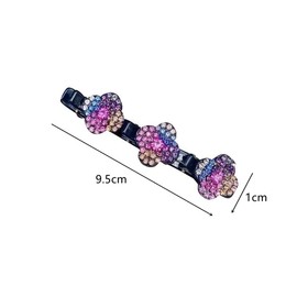 FZLANQ 4 Pcs Duckbill Hair Clips Girl Chopped Hairpin Fabric Hair Bands Braided Hair Clips Rhinestone Hair Clips for Girl Woman Hair Accessories