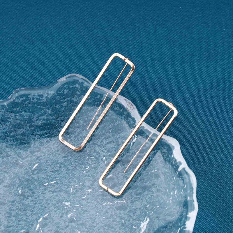 Yheakne Boho Rectangular Earrings Rectangular Hoop Earrings Gold Geometric Square