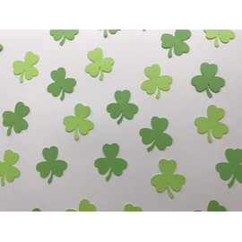 Green Shamrock Confetti - 3 Leaf Clover Confetti - St. Patrick's Day Decorations - Three Leaf Clover Decorations - Irish Wedding Decorations - 200 pieces