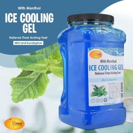 Spa Redi Pedi Ice Cooling Gel Mint & Eucalyptus 128 oz