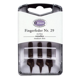 Brause J.Herbin 300029B Pack of 3 Finger Nibs for Exact Line Guide, Ideal for Calligraphy, Pack of 1