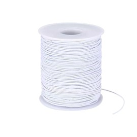 JIHUOO 0.8 mm x 109 Yards White Elastic String Cord Stretchy String for Bracelet Craft Cord for Ornaments Necklace Beading Cord Jewelry Making Thread Cord