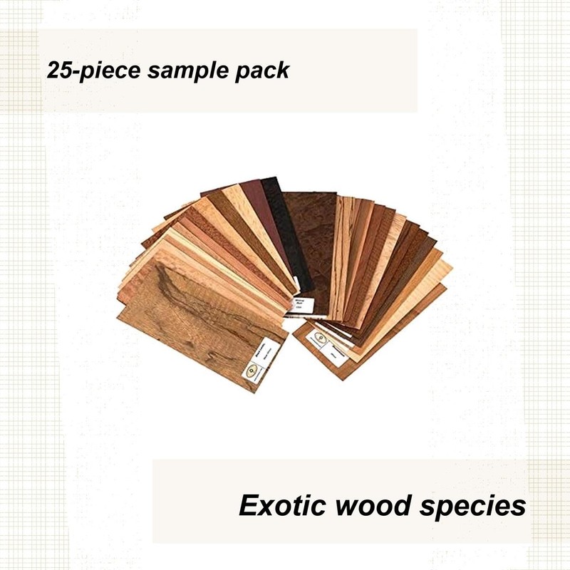 Sauers Exotic Species Wood Identification Kit & Wood Veneer Sample