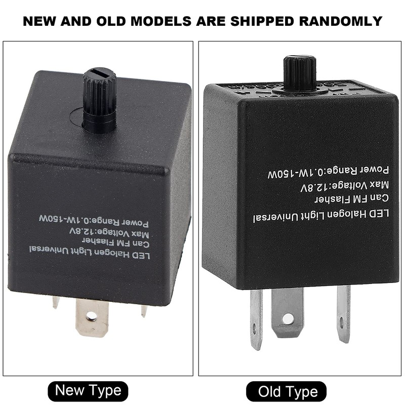 Keenso Auto 12V 24V 3-Pin Indicator Relay, Adjustable LED Flasher