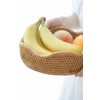 HITOMEN Handmade Rattan Bread Baskets Round Wicker Fruit Serving Storage