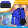 2 Ball Bowling Backpack,Bowling Ball Bag with Shoe Compartment &