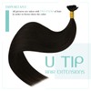 Darkest Brown U Tip Hair Extensions - Real Human Hair