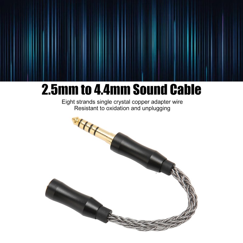 2.5mm Female to 4.4mm Male Sound Cable Single Crystal Copper