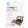 KINGART Adjustable Wood Espresso Stained Desk Table Easel with Storage