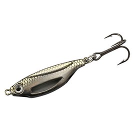 13 FISHING - Flash Bang - Jigging Rattle Spoon - Shiner - 3/8th oz - 1 Bait with 3 Glow Sticks - FB-SH38