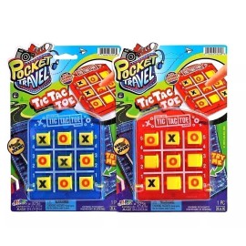 JA-RU Portable Tic Tac Toe (1 Pack) Classic Mini Board Games for Kids. Small...