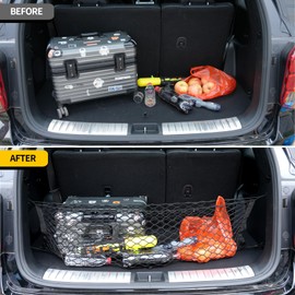 Cargo Net Compatible with 2015-2025 Chevy Tahoe Truck Bed Cargo Net 3.15'×0.92' Double Layer Envelope Style Dense Mesh Trunk Organizer for 2024 Tahoe Exterior Accessories