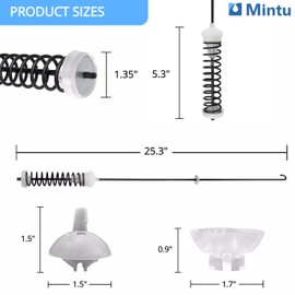 W10780045 Washer Suspension Rod Kit – Compatible with Whirlpool Amana Kenmore Roper Includes 4 Steel Springs and Mounts Fits NTW4516FW WTW4816FW2 RTW4516FW2 Replacement for Whirlpool Washer Parts