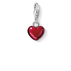 Thomas Sabo Damen Charm-Anhänger Rotes Herz Charm Club 925 Sterling Silber 0794-007-10