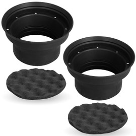 NVX NVX XBAF525 2 Piece Universal 5.25” Silicone Rubber Speaker Baffles with Self Adhesive Foam Base Pad