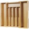 Kitsure Silverware Organizer - Expandable Bamboo Kitchen Drawer Organizer for
