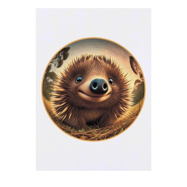 'Smiling Echidna' Temporary Tattoo - Water Resistant, Skin-Safe, Non-Toxic Transfer