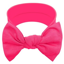 BABYGIZ Baby Girl Headbands- Newborn Infant Toddler Cotton Handmade Hairbands with Bows Child Hair Accessories (Fuchsia Pink, 0-6 Month)