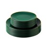 50PCS Green Gold Plastic Plates for 25 Guests, Hefty Disposable