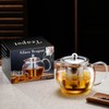 PARACITY Glass Teapot Stovetop 34OZ/1000ml, Tea pot with Removable 18/8