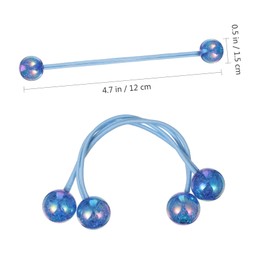 Baluue 6pairs Elastic Hair Bands Handmade Acrylic Hair Accessories for Women and Girls and Stretchy Random Colors Multi-purpose Non-reflective Design