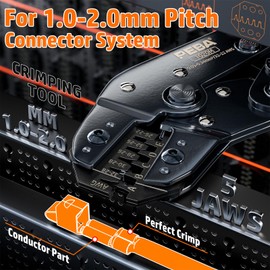 PEBA JST Ratcheting Crimper 32-22 AWG for 1.0mm/1.25mm/1.5mm/2.0mm Pitch Micro Connectors, Crimping Tool for JST-SH 1.0mm/GH 1.25mm/ZH1.5mm/PH 2.0mm, Molex TE terminals - Precision JST Crimp Tool