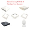 4 Pack 4inch Vinyl Pyramid Style Fence Post Cap/Vinyl Post
