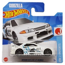 Hot Wheels - Nissan Skyline GT-R [R32] - HW J-Imports 5/10 - HKJ13 - Short Card - Godzilla - White - Mattel 2023