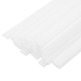 MECCANIXITY 20pcs 39 Inch Plastic Welding Rods PP Welding Strips for Plastic Welder, White