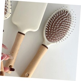 TOVINANNA Portable Hair Brush Wooden Handle Detangling Scalp for Curly Hair Easy to Use Design for Travel and Everyday Use