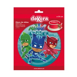 Dekora, Disco Comestible de Pj Masks, 20 CM