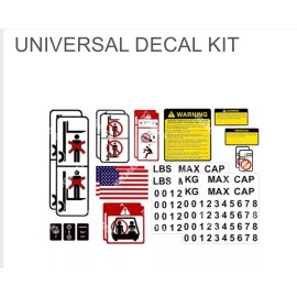Aftermarket Universal Forklift Safety Decal Kit (USA) | Fits ALL Models | 20 Decals