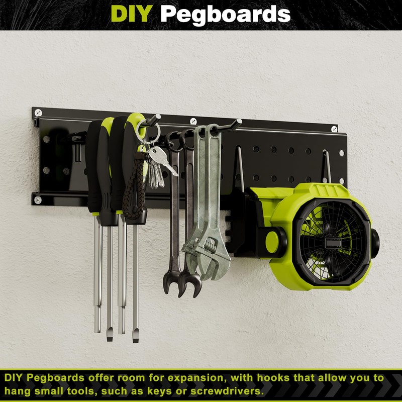 NattyDot Garage Tool Organizer Wall Mount 49.5inch with 9 Hooks