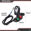 Amavoler Universal Motorcycle Horn Turn Signal Headlight Switch 7/8'' 22mm